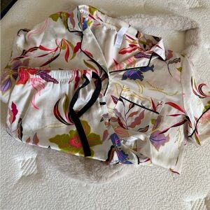 Floral Satin Pajama Set